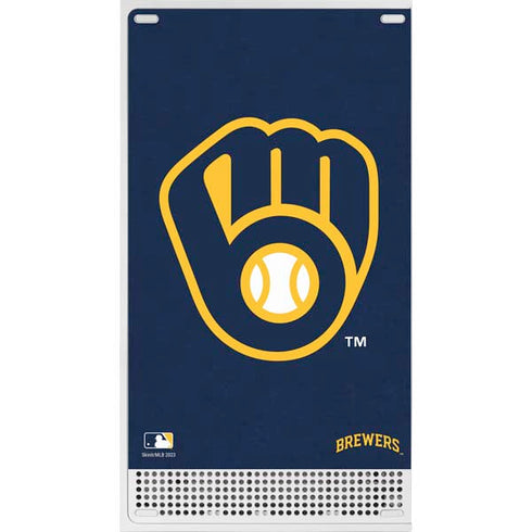 MLB Milwaukee Brewers - Solid Distressed Xbox Series S Console Skin