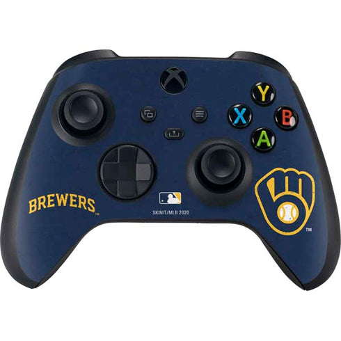 MLB Milwaukee Brewers - Solid Distressed Xbox Series X Bundle Skin