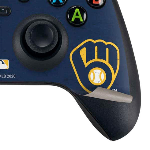 MLB Milwaukee Brewers - Solid Distressed Xbox Series X Controller Skin