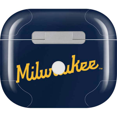 MLB Milwaukee Brewers Alternate/Away Jersey Apple AirPods (3rd Gen 2021) Skin