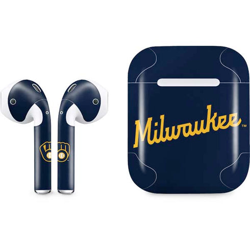 MLB Milwaukee Brewers Alternate/Away Jersey Apple AirPods Skin