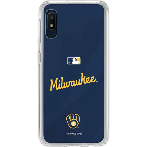 MLB Milwaukee Brewers Alternate/Away Jersey Galaxy A10e Clear Case