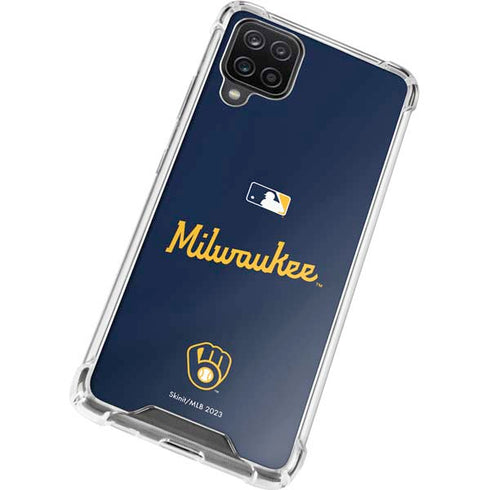 MLB Milwaukee Brewers Alternate/Away Jersey Galaxy A12 Clear Case