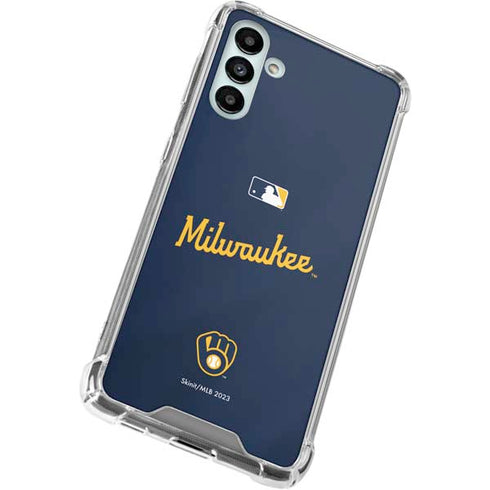 MLB Milwaukee Brewers Alternate/Away Jersey Galaxy A13 5G Clear Case
