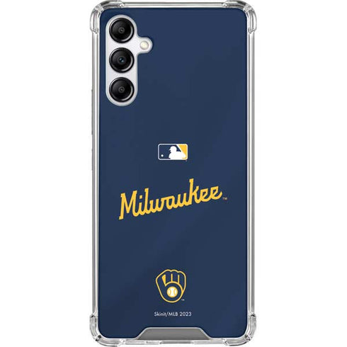 MLB Milwaukee Brewers Alternate/Away Jersey Galaxy A14 5G Clear Case