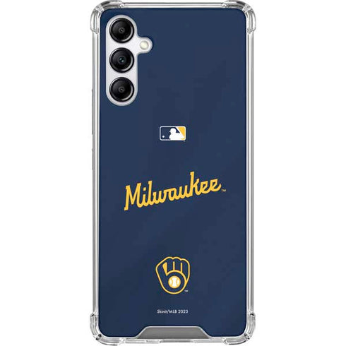 MLB Milwaukee Brewers Alternate/Away Jersey Galaxy A15 5G Clear Case