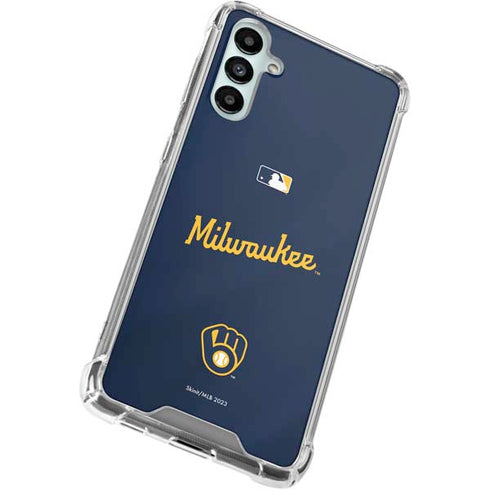 MLB Milwaukee Brewers Alternate/Away Jersey Galaxy A15 5G Clear Case