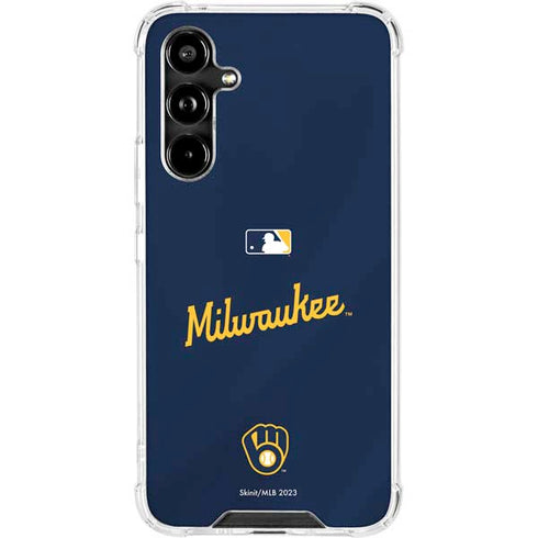 MLB Milwaukee Brewers Alternate/Away Jersey Galaxy A54 5G Clear Case