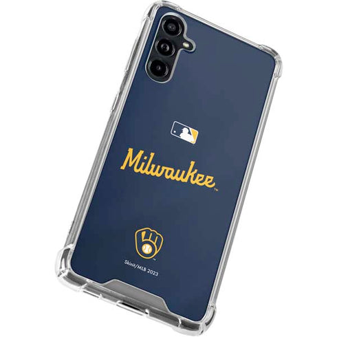 MLB Milwaukee Brewers Alternate/Away Jersey Galaxy A54 5G Clear Case