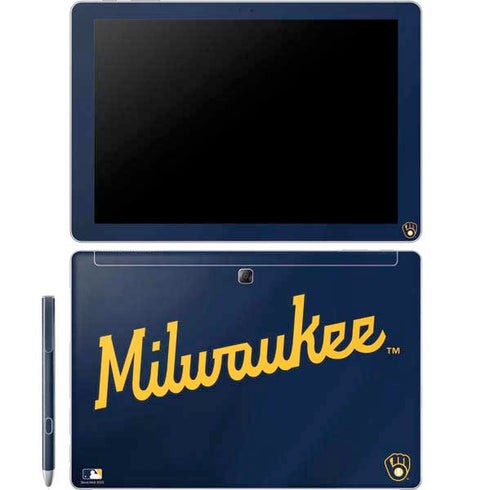 MLB Milwaukee Brewers Alternate/Away Jersey Galaxy Book 12in Skin