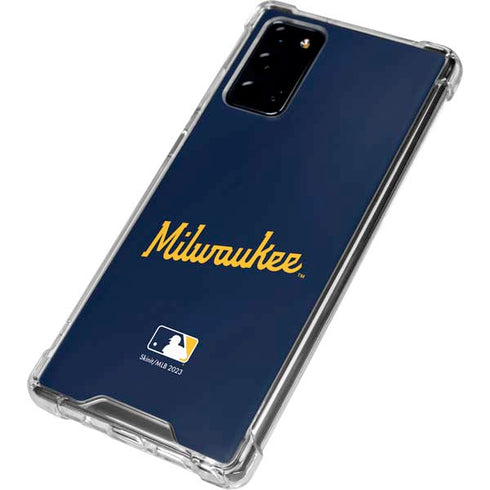 MLB Milwaukee Brewers Alternate/Away Jersey Galaxy Note20 5G Clear Case