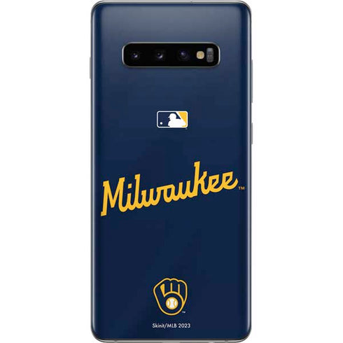MLB Milwaukee Brewers Alternate/Away Jersey Galaxy S10 Plus Skin
