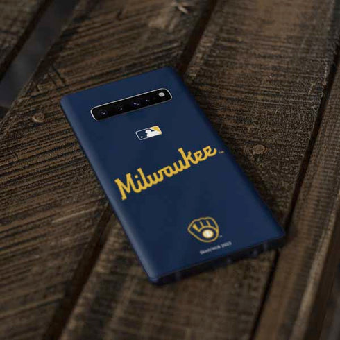 MLB Milwaukee Brewers Alternate/Away Jersey Galaxy S10 Plus Skin