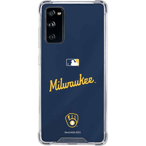 MLB Milwaukee Brewers Alternate/Away Jersey Galaxy S20 FE Clear Case