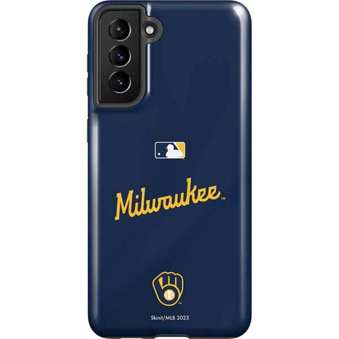MLB Milwaukee Brewers Alternate/Away Jersey Galaxy S21 FE Pro Case