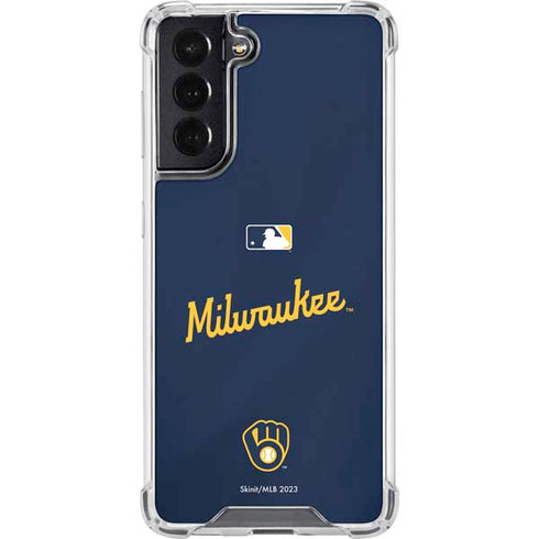 MLB Milwaukee Brewers Alternate/Away Jersey Galaxy S22 Clear Case