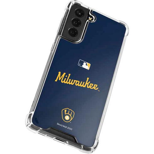 MLB Milwaukee Brewers Alternate/Away Jersey Galaxy S22 Clear Case