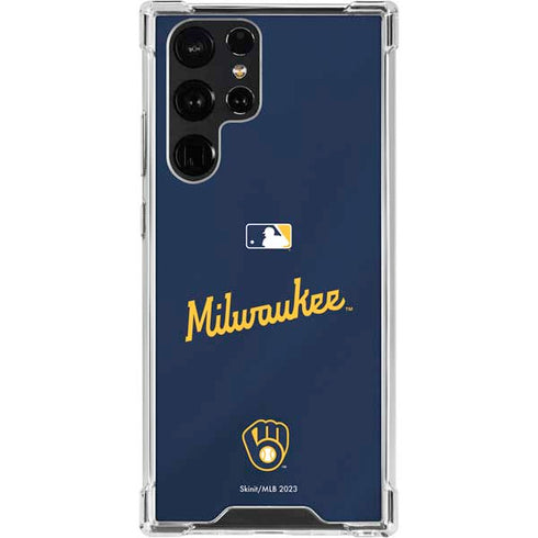 MLB Milwaukee Brewers Alternate/Away Jersey Galaxy S22 Ultra Clear Case