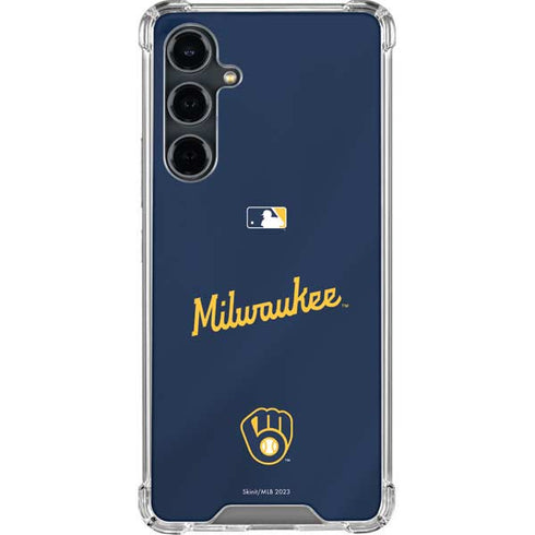 MLB Milwaukee Brewers Alternate/Away Jersey Galaxy S23 FE Clear Case