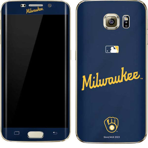 MLB Milwaukee Brewers Alternate/Away Jersey Galaxy S7 Edge Skin