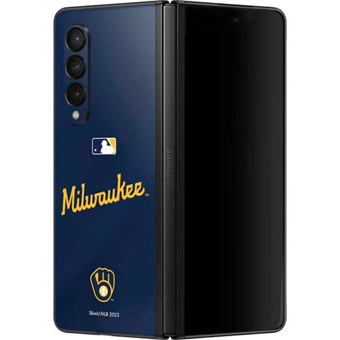 MLB Milwaukee Brewers Alternate/Away Jersey Galaxy Z Fold3 5G Skin