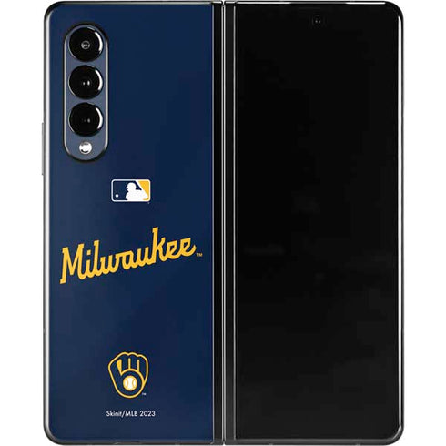 MLB Milwaukee Brewers Alternate/Away Jersey Galaxy Z Fold3 5G Skin