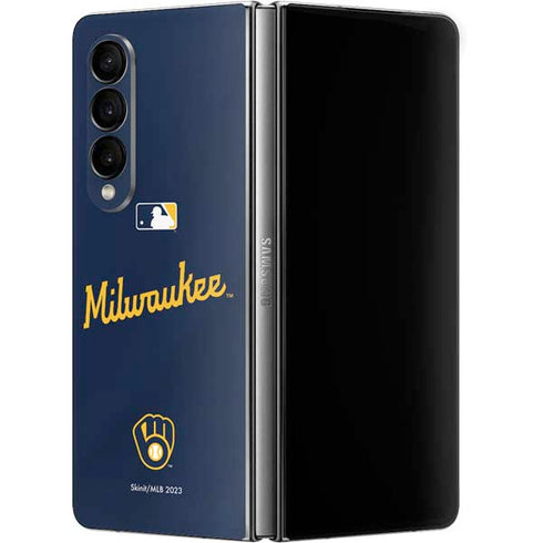 MLB Milwaukee Brewers Alternate/Away Jersey Galaxy Z Fold4 5G Skin