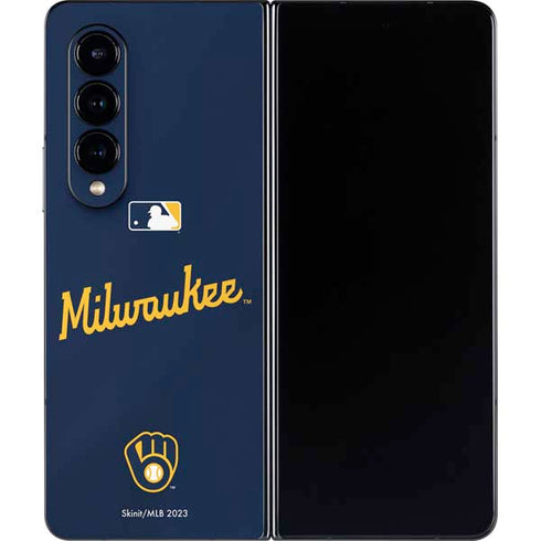 MLB Milwaukee Brewers Alternate/Away Jersey Galaxy Z Fold4 5G Skin