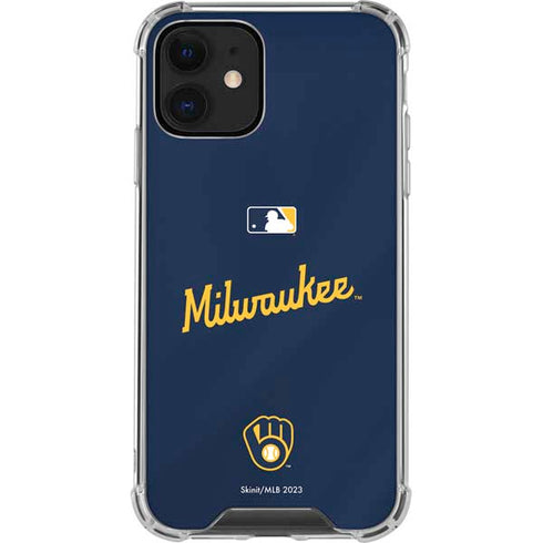 MLB Milwaukee Brewers Alternate/Away Jersey iPhone 12 Clear Case