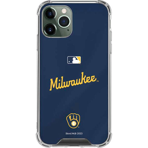 MLB Milwaukee Brewers Alternate/Away Jersey iPhone 12 Pro Clear Case