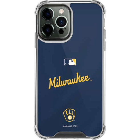 MLB Milwaukee Brewers Alternate/Away Jersey iPhone 13 Pro Max Clear Case