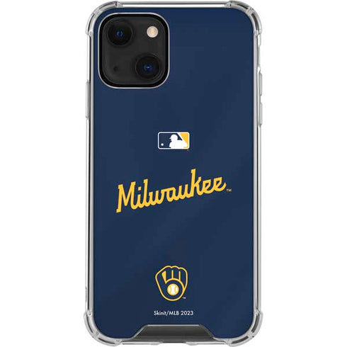 MLB Milwaukee Brewers Alternate/Away Jersey iPhone 15 Plus Clear Case