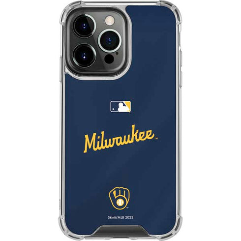 MLB Milwaukee Brewers Alternate/Away Jersey iPhone 15 Pro Clear Case