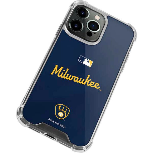 MLB Milwaukee Brewers Alternate/Away Jersey iPhone 15 Pro Clear Case
