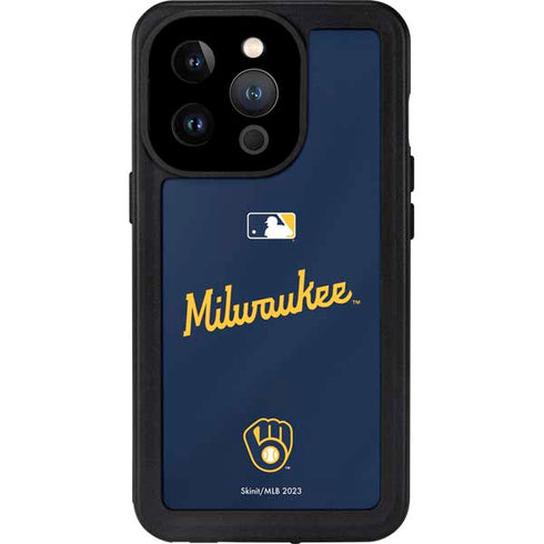 MLB Milwaukee Brewers Alternate/Away Jersey iPhone 14 Pro Waterproof Case