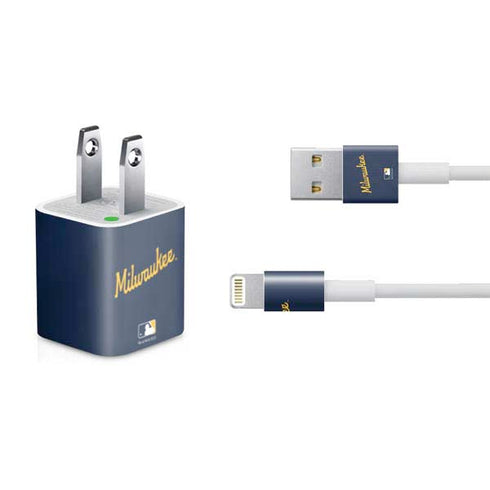 MLB Milwaukee Brewers Alternate/Away Jersey iPhone Charger (5W USB) Skin