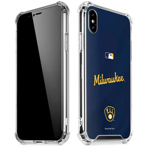 MLB Milwaukee Brewers Alternate/Away Jersey iPhone XS Max Clear Case