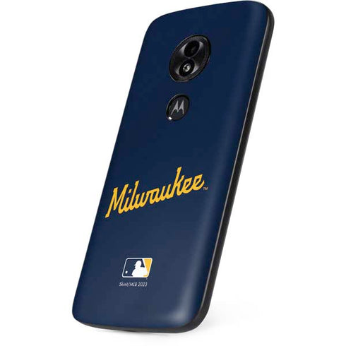 MLB Milwaukee Brewers Alternate/Away Jersey Moto E5 Play Skin