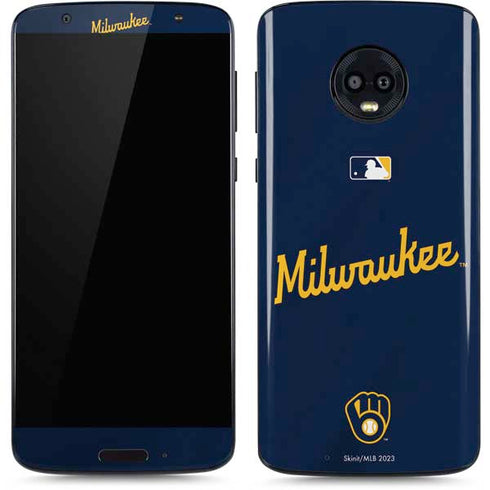 MLB Milwaukee Brewers Alternate/Away Jersey Moto G6 Skin