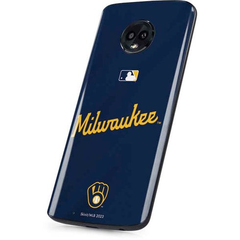 MLB Milwaukee Brewers Alternate/Away Jersey Moto G6 Skin