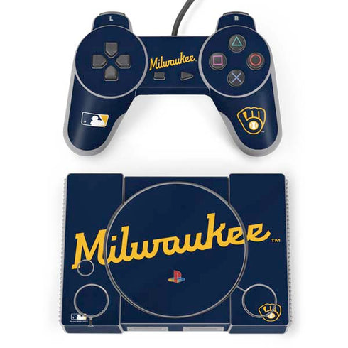 MLB Milwaukee Brewers Alternate/Away Jersey PlayStation Classic Bundle Skin