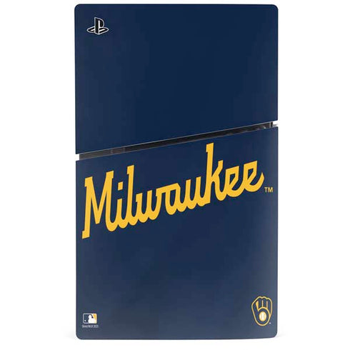 MLB Milwaukee Brewers Alternate/Away Jersey PS5 Slim Disk Console Skin