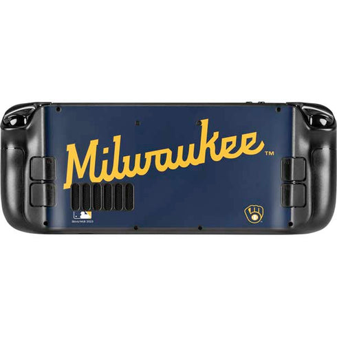 MLB Milwaukee Brewers Alternate/Away Jersey Steam Deck Handheld Gaming Computer Skin