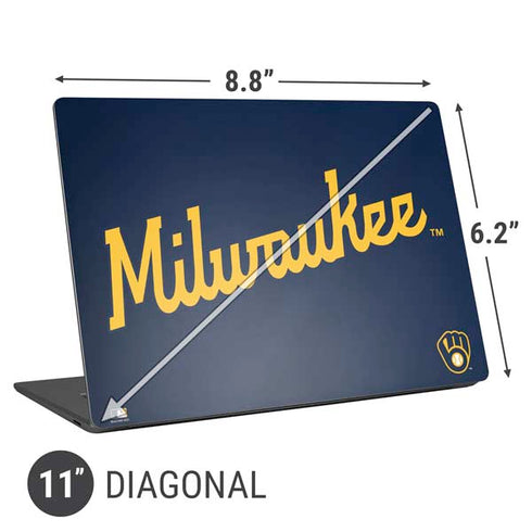 MLB Milwaukee Brewers Alternate/Away Jersey Universal Laptop 11in (8.8 x 6.2in) Skin