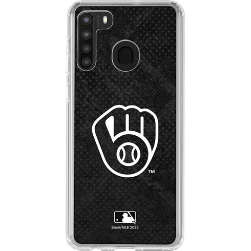 MLB Milwaukee Brewers Dark Wash Galaxy A21 Clear Case