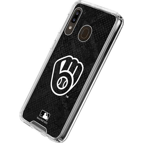MLB Milwaukee Brewers Dark Wash Galaxy A30 Clear Case