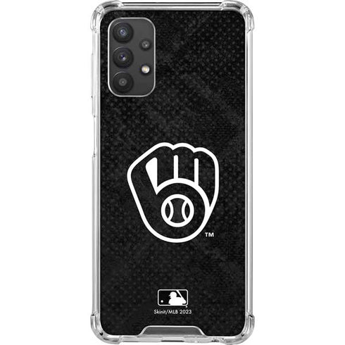 MLB Milwaukee Brewers Dark Wash Galaxy A32 5G Clear Case