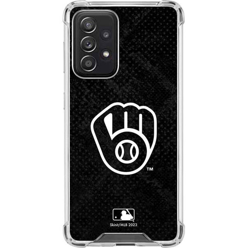 MLB Milwaukee Brewers Dark Wash Galaxy A52 5G Clear Case
