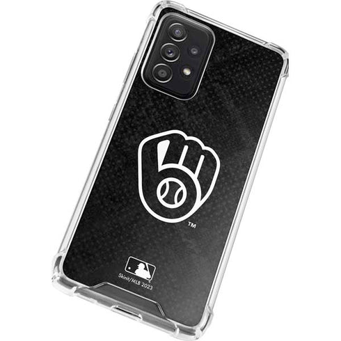 MLB Milwaukee Brewers Dark Wash Galaxy A52 5G Clear Case
