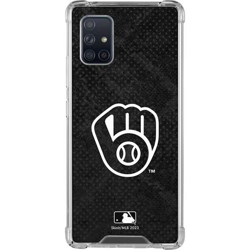 MLB Milwaukee Brewers Dark Wash Galaxy A71 5G Clear Case